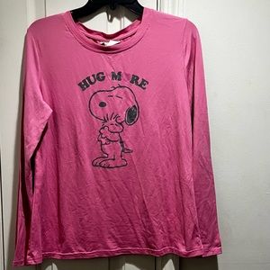 Peanuts hug more nite nite munki munki long sleeve sleepwear top